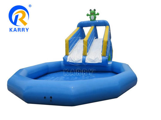 14 anos de idade PVC inflável acima do solo Easy Set Piscina com casa de escorrega de salto