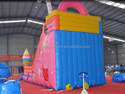 Festa Comercial Aluguel de escorrega de água com piscina de remo infantil em rosa gelado
