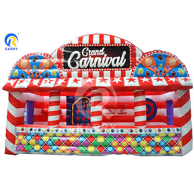 Características PORTABLE Carnaval inflável Booth para parque de diversões Interativo de desporto jogo