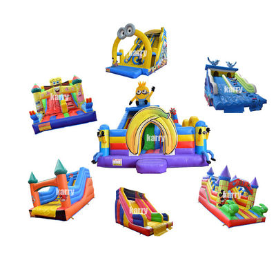 Slide inflável infantil de desenhos animados para interiores ou exteriores com cor e logotipo personalizados