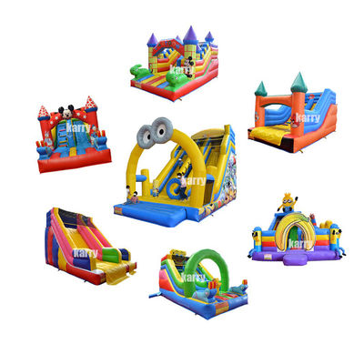 Slide inflável infantil de desenhos animados para interiores ou exteriores com cor e logotipo personalizados