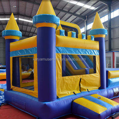 Cor personalizada de salto inflável infantil com sopro e deslizamento de qualidade comercial