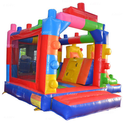 Personalizar aceito MiNi Bounce House Bloco de construção Castelo inflável com deslizamento