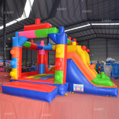 Personalizar aceito MiNi Bounce House Bloco de construção Castelo inflável com deslizamento