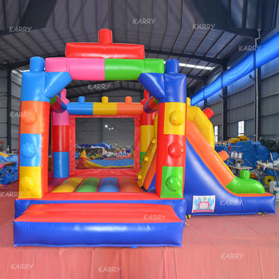 Personalizar aceito MiNi Bounce House Bloco de construção Castelo inflável com deslizamento