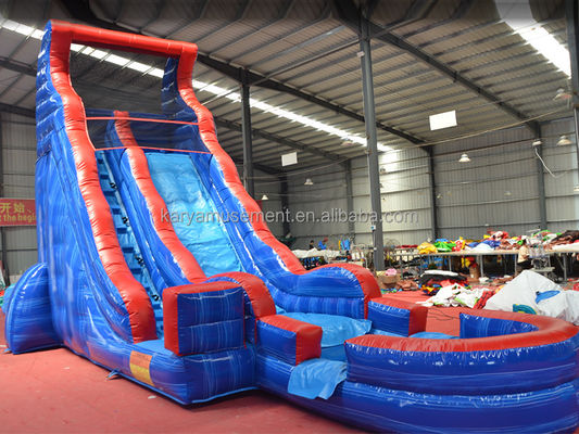 Brinquedos aquáticos infláveis comerciais 9x3m ou parque aquático de tamanho personalizado com piscina e escorregas