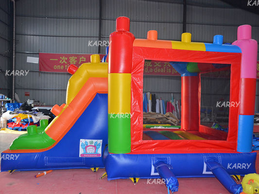 Personalizar aceito MiNi Bounce House Bloco de construção Castelo inflável com deslizamento