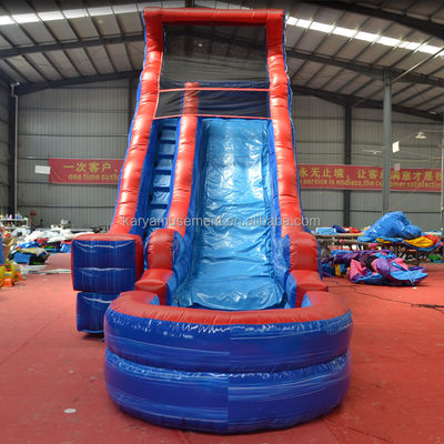 Brinquedos aquáticos infláveis comerciais 9x3m ou parque aquático de tamanho personalizado com piscina e escorregas
