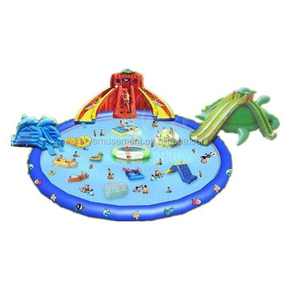 Projeto de escorregador e piscina de água infláveis duráveis para entretenimento infantil