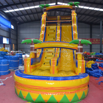 Certificado de cor personalizado CE/EN71/EN14960 Slide de salto de água inflável com piscina