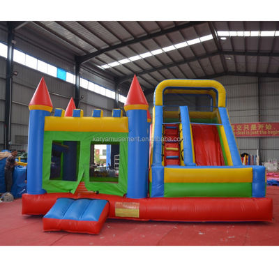 Características PORTABLE PVC Vermelho N Azul Castelo inflável com piscina N Slide Bouncer House