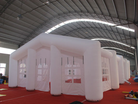 Tenda de casamento branca inflável personalizada de 20*10m para playground e festas ao ar livre