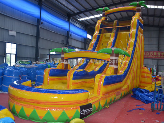 Certificado de cor personalizado CE/EN71/EN14960 Slide de salto de água inflável com piscina