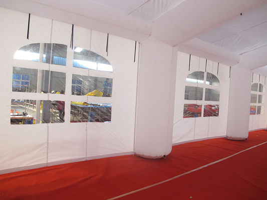 Tenda de casamento branca inflável personalizada de 20*10m para playground e festas ao ar livre