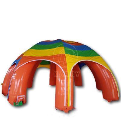 Advertising personalizado Tenda de cúpula inflável com impressão e acessórios pintados à mão