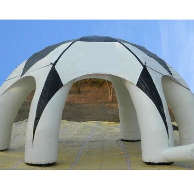 Advertising personalizado Tenda de cúpula inflável com impressão e acessórios pintados à mão