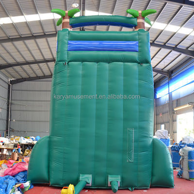 29ft Tropical Jump Water Slide Pool Commercial Backyard Big Palm Water Slide com piscina