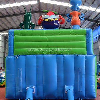 Cor personalizada inflável Esponja-Bob Parque tema castelo salto para adultos festa divertida cidade