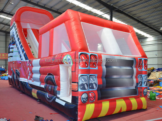 Impressão digital Popular Red Fire Truck Slide seco ou molhado para crianças e adultos