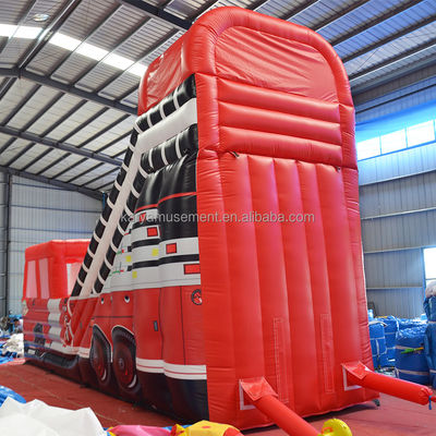 Impressão digital Popular Red Fire Truck Slide seco ou molhado para crianças e adultos