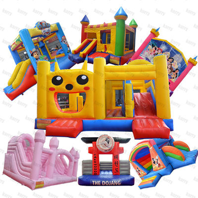 Inflável Pink Bouncy Bouncing Bouncer Castelo para Crianças Pequenos Jogos Combo Slide