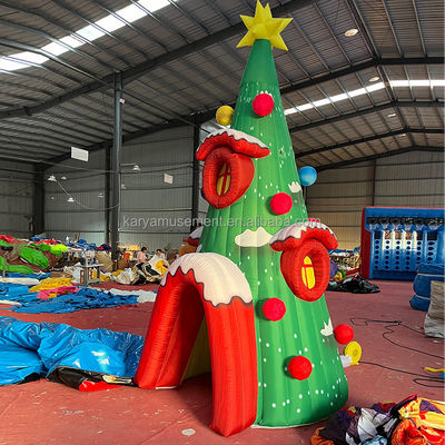 Eventos de festa Modelo de buraco de árvore de Natal inflável personalizado com CE/EN71/EN14960