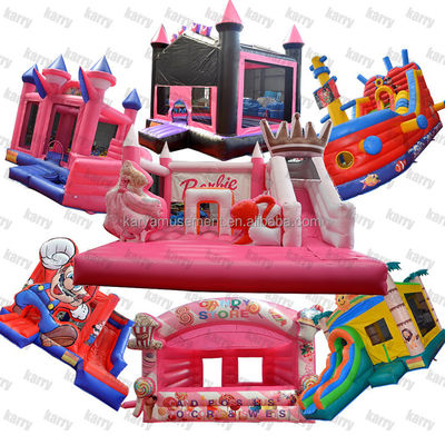Blower incluído Jogos infláveis para crianças ao ar livre Pikachu Bouncy Inflatable Castle Slide