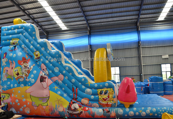 29ft Sponge-Bob Wide Slip n Slide para Crianças N Adultos Indoor PVC Inflável Comercial