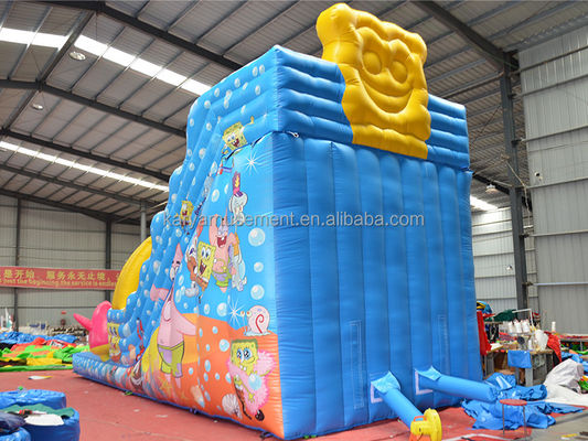 29ft Sponge-Bob Wide Slip n Slide para Crianças N Adultos Indoor PVC Inflável Comercial