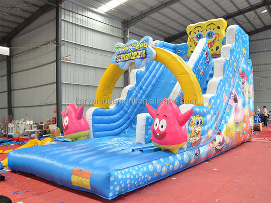 29ft Sponge-Bob Wide Slip n Slide para Crianças N Adultos Indoor PVC Inflável Comercial