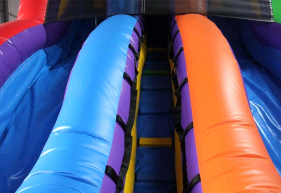Parque de diversões essencial grande arco-íris de PVC Funhuose inflável chuveiro molhado e seco