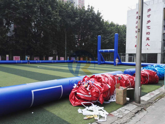 Jogo de campo de rugby inflável portátil para crianças e adultos