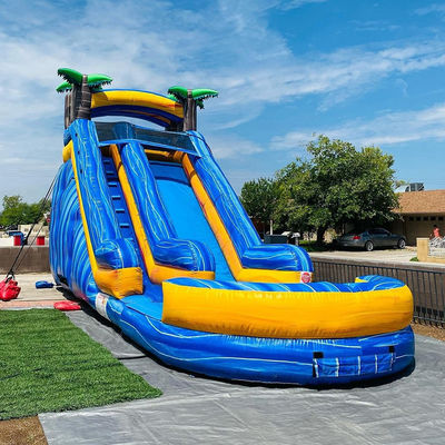 Capacidade máxima 100-500 kg Árvore de palma adulta Parque aquático inflável Equipamento com piscina