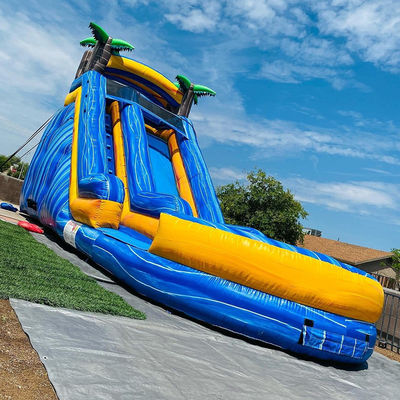Capacidade máxima 100-500 kg Árvore de palma adulta Parque aquático inflável Equipamento com piscina