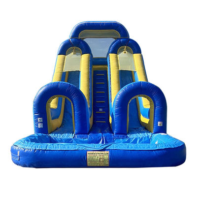 Big Kids Splash Pool Fun PVC Double Lane Water Slide Inflável com tamanho personalizado