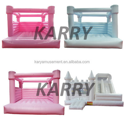 Hot Popular Pequeno White Bounce House com deslizamento e piscina de bola Pit Customize aceito
