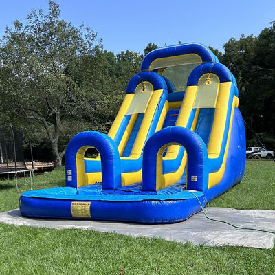Big Kids Splash Pool Fun PVC Double Lane Water Slide Inflável com tamanho personalizado