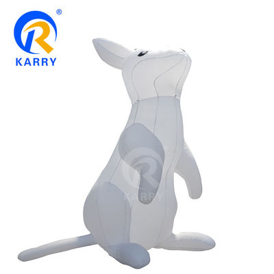 Iluminação LED Modelo de Coelho Branco Gigante Balão Inflavel de PVC para Marca Comercial