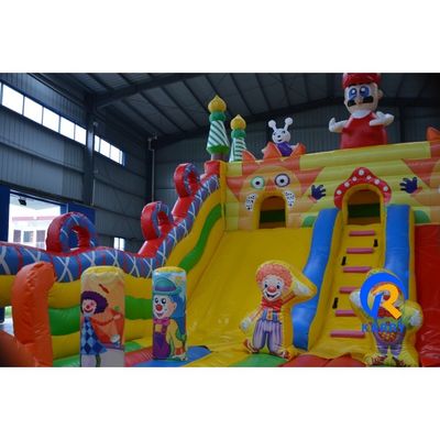 Aceitação OEM Casa inflável inflável para crianças com escorrega e trampolim de parque aquático