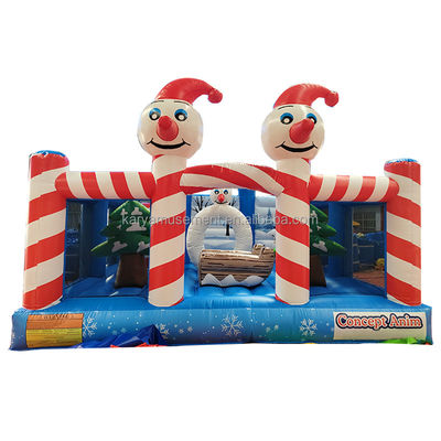 Personalizado Natal boneca inflável palhaço trampolim castelo de salto para interior e exterior