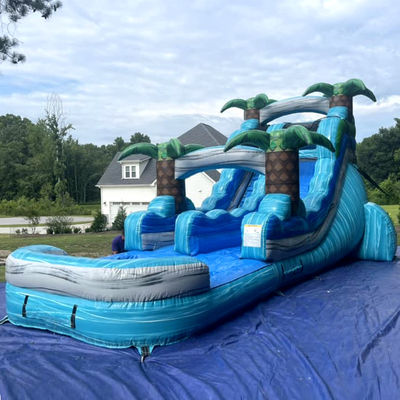 Férias de Verão Garantida Aluguel Comercial Parque Aquático de PVC com Piscina de Espalhe e Salto de Ar para Crianças