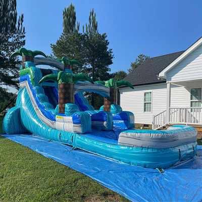 Férias de Verão Garantida Aluguel Comercial Parque Aquático de PVC com Piscina de Espalhe e Salto de Ar para Crianças