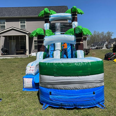 Tamanho adulto infláveis Jumper PVC inflável Air Jumping Slides Combo com Splash Pool