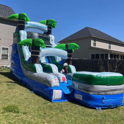 Tamanho adulto infláveis Jumper PVC inflável Air Jumping Slides Combo com Splash Pool