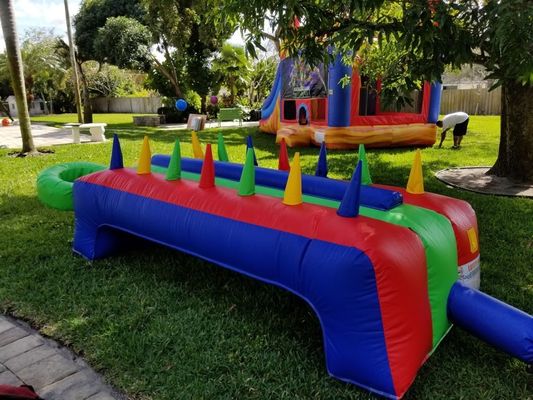 Bola de ar inflável de mesa colorida para jogo interativo de batatas quentes em aluguel de festa