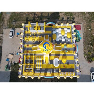 PVC Tarpaulin Custom maior parque temático inflável do mundo para crianças Unisex Casa de salto