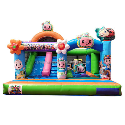 CE/EN71/EN14960 Certificado Cocomelon Theme Kids Party Trampoline Bouncer com Slide
