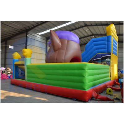 Portátil castelo inflável amarelo escorrega Parque aquático de segurança para saltar entretenimento