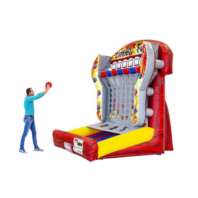 Colorido Inflatable Connect 4 em uma linha de jogo de tiro de alvo para desafios comerciais