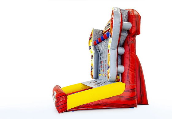 Colorido Inflatable Connect 4 em uma linha de jogo de tiro de alvo para desafios comerciais